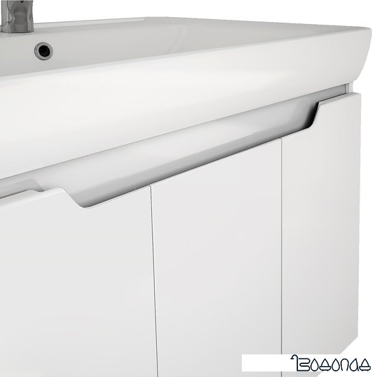 Мебель для ванных комнат Dreja Тумба под умывальник Q (D) 80 99.1003 (белый глянец) фото 4
