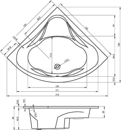 Ванна Riho Neo 150x150