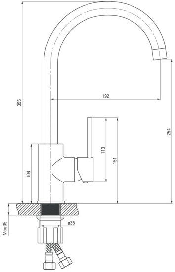 Смеситель Deante Nemezja BEN L62M