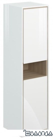 Мебель для ванных комнат Cersanit Шкаф-полупенал Louna SP-SL-LOU/Wh