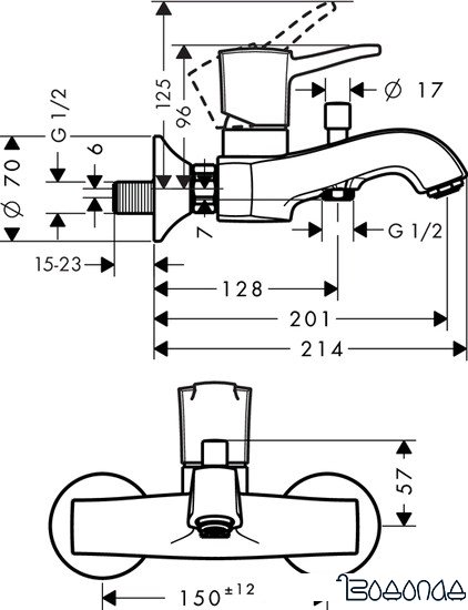 Смеситель Hansgrohe Metropol Classic 31340090 (хром/золото)