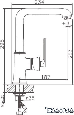 Смеситель Haiba HB70181-7 (черный)