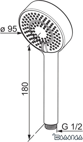 Душевая лейка Oras Apollo 254022