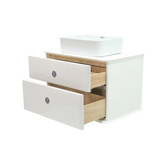 Briz Тумба подвесная Рим 80 с накладным умывальником Креа 500 фото 3