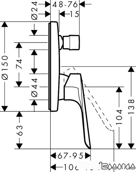 Смеситель Hansgrohe Logis E 71404000 фото 2