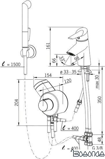 Смеситель Oras Optima 2713F фото 3