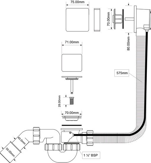 Сифон McAlpine HC31SQ-CBS1