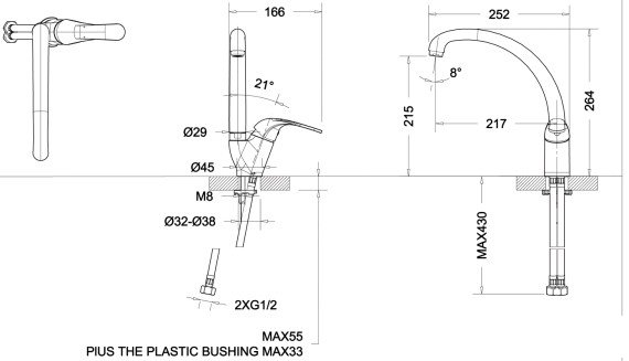 Смеситель Bravat Fit F7135188CP-1-RUS фото 2
