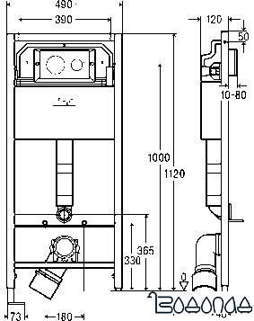 Инсталляция для унитаза Viega Prevista Dry 8524.12 792 855