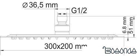 Верхний душ Wasserkraft A069