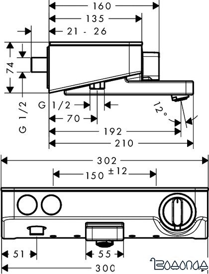 Смеситель Hansgrohe ShowerTablet Select 300 13151000
