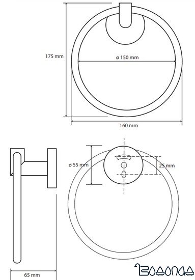 Держатель для полотенца Bemeta Omega 104204062