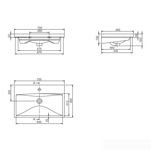 Умывальник CeraStyle Elite VB032K42U00 фото 2