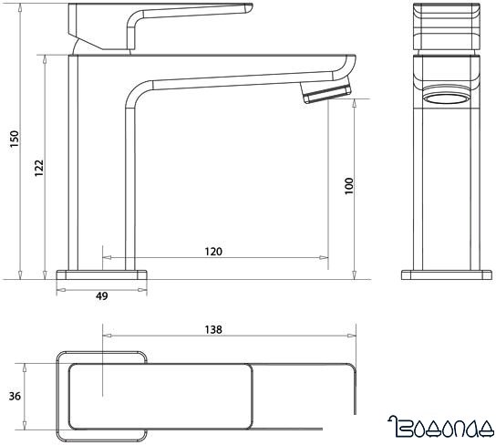 Смеситель Omnires Parma PM7410 CR