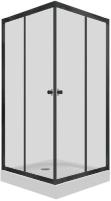 Душевой уголок Triton Вента Блэк А1 100х100 (прозрачное стекло)