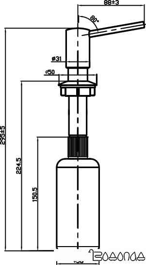 Дозатор для жидкого мыла Omoikiri OM-02 GB (графит)