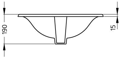 Умывальник Ideal Standard Oceane W306301 54x44