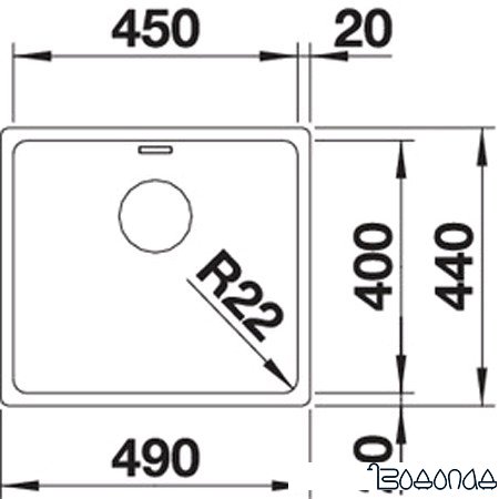 Кухонная мойка Blanco Andano 450-U (без клапана-автомата) фото 4