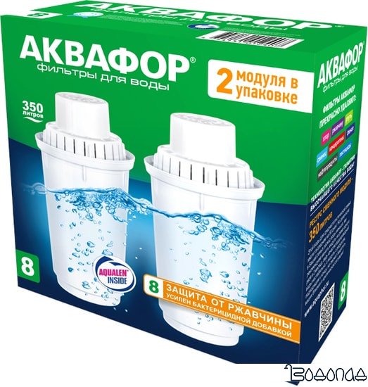 Комплект картриджей АКВАФОР В8 В100-8 (комплект, 2 шт)