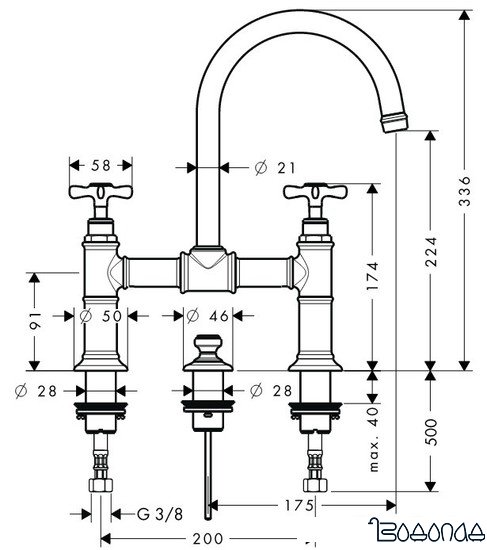 Смеситель Axor Montreux 16510000