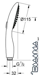 Душевая лейка Grohe Power&Soul 115 27669000