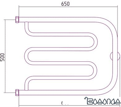 Полотенцесушитель Сунержа Лира 500х650