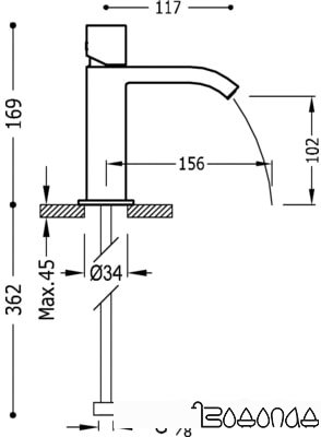 Смеситель Tres Cuadro-tres 00610102