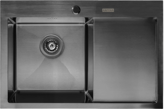 Кухонная мойка ARFEKA AF 780*505 L Black PVD Nano Кухонная мойка ARFEKA AF 780*505 L Black PVD Nano