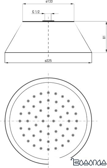 Верхний душ Deante Cascada NAC 095K