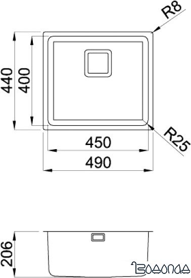 Кухонная мойка Elleci W-Square 450 Inox