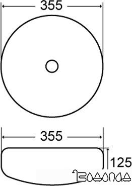 Умывальник Melana MLN-7078DMB 35.5x35.5
