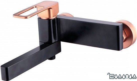 Смеситель IDDIS Slide SLIBG00i02 (черный/розовое золото)