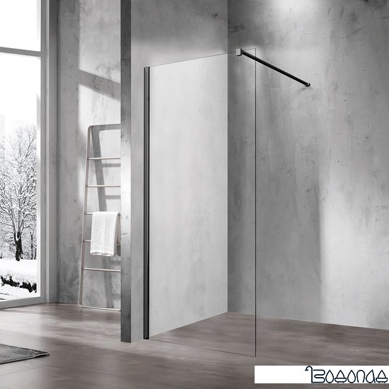 Душевая стенка Vincea Walk-In VSW-1H100CLB (матовый черный/прозрачное)