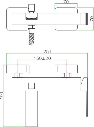 Смеситель Fiore Kube 100 CR 8551 (хром)