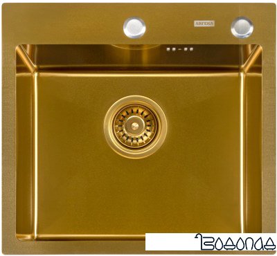 Кухонная мойка ARFEKA Eco AR 500*500 Golden PVD Nano Кухонная мойка ARFEKA Eco AR 500*500 Golden PVD Nano