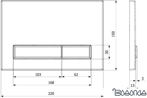 Панель смыва Lavinia Boho Relfix 3805001W (белый)