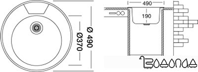 Кухонная мойка Kromevye EX 145 D Кухонная мойка Kromevye EX 145 D