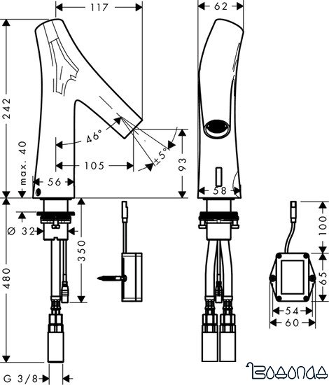 Смеситель Axor Starck Organic 12172000