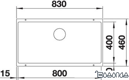 Кухонная мойка Blanco Subline 800-U (алюметаллик) 523143