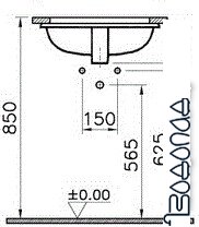 Умывальник Vitra S20 43x30.5 [5474B003-0618]