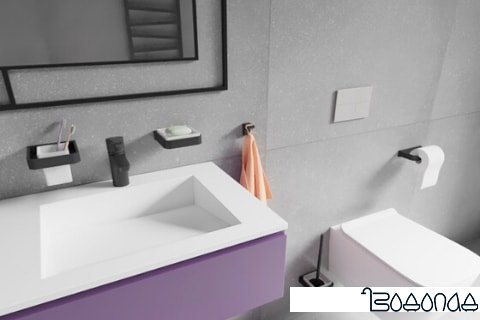 Ершик для унитаза Rubineta Edela 670105 (черный)