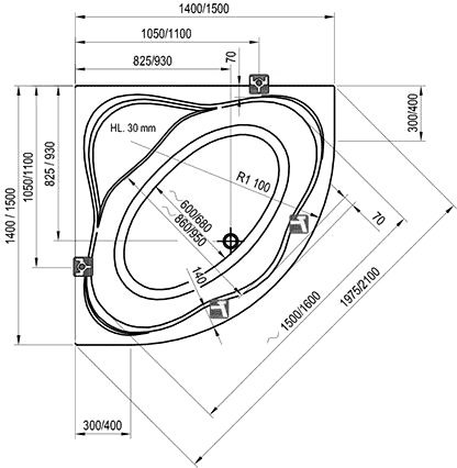 Ванна Ravak NewDay 150x150