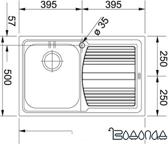 Кухонная мойка Franke LLX 611 (101.0085.773)