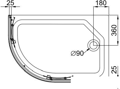 Душевой уголок Triton Коралл А1 120x80 R (мозаика)