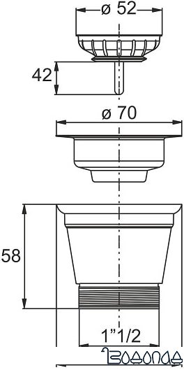 Донный клапан Bonomini 1981LX64B0