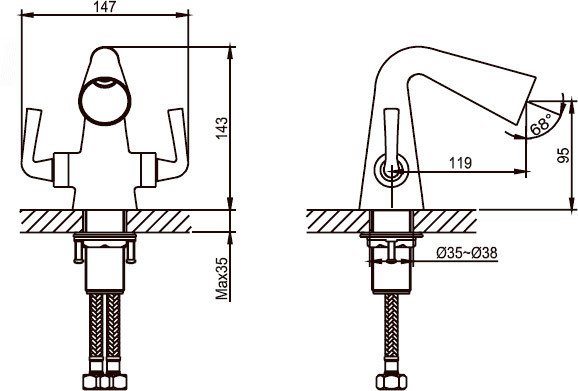 Смеситель Ahti Turku TU204001