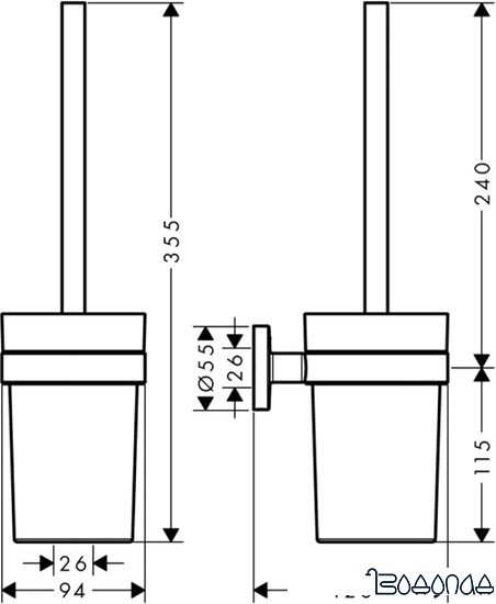 Ершик для унитаза Hansgrohe Logis Universal 41722000