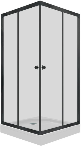 Душевой уголок Triton Вента Блэк А1 100х100 (прозрачное стекло)