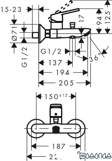 Смеситель Hansgrohe Logis Loop [71244000]