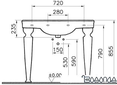 Умывальник Vitra Efes 100x57.5 [6209B003-0001]